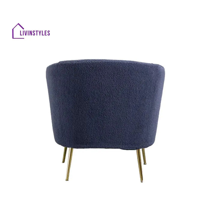 Plush Velvet Accent Chair Blue Furniture