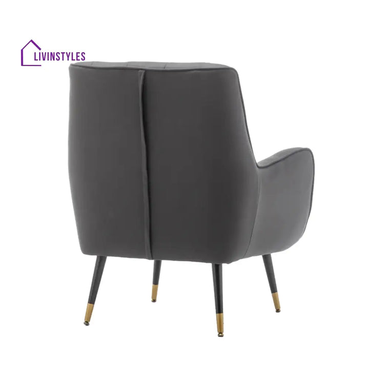 Plush Velvet Accent Chair Grey Furniture