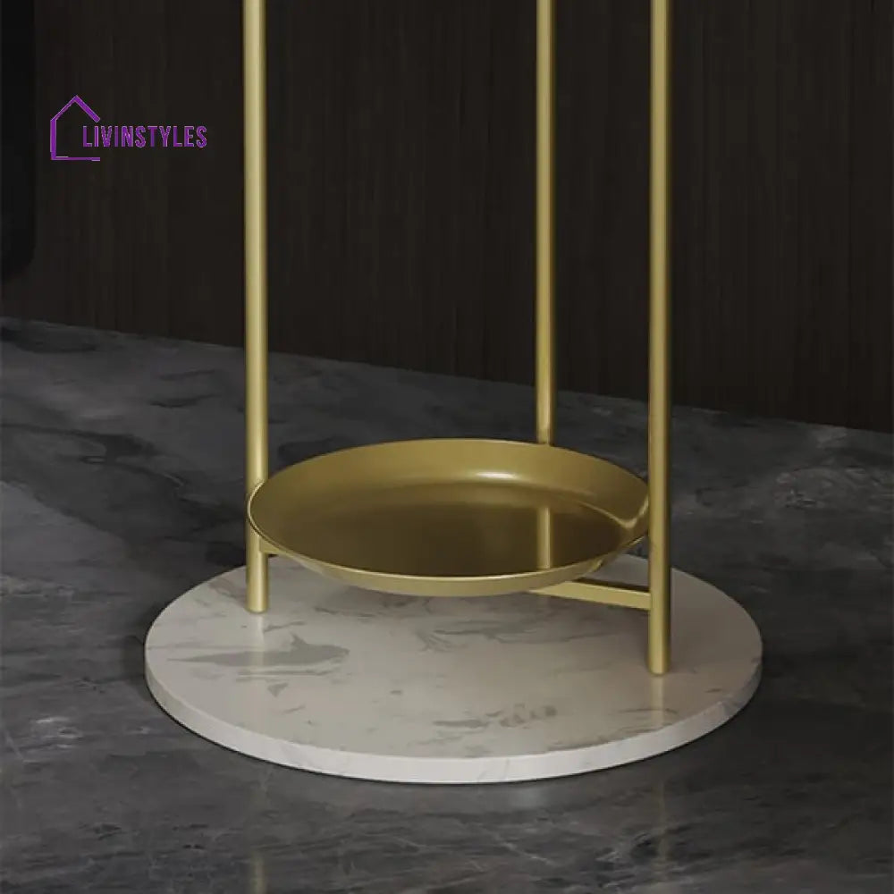 Portland 3-Tier Round Metal Plant Stand In Gold Color Stands