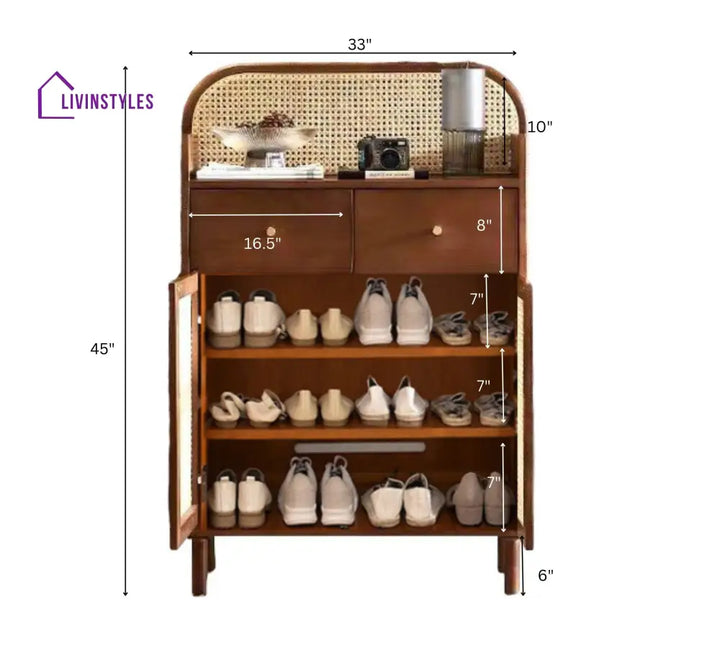 Pragya Wooden Shoe Cabinet Racks