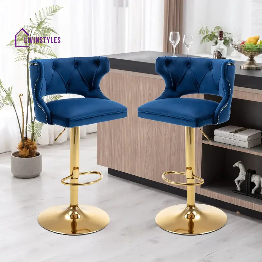 Pranav Blue Verona Bar Stool