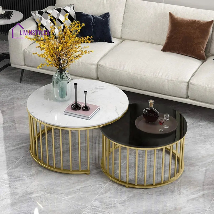 Premium Golden Caged Table Set of 2 Table