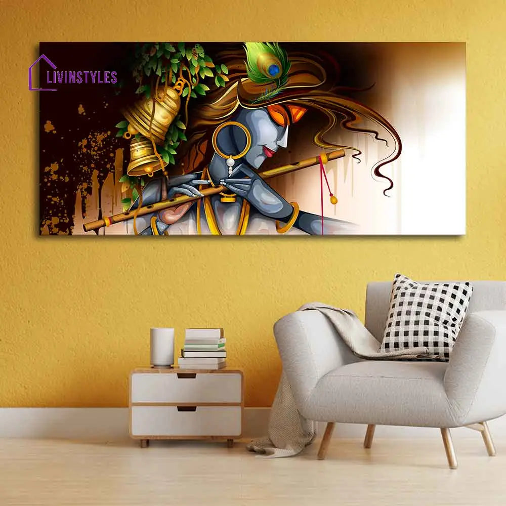 Premium Wall Canvas Large Painting Of Lord Krishna