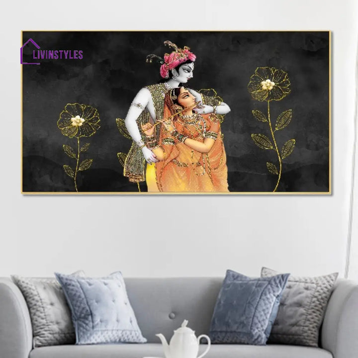 Pure Love: Radha And Krishna Wall Painting