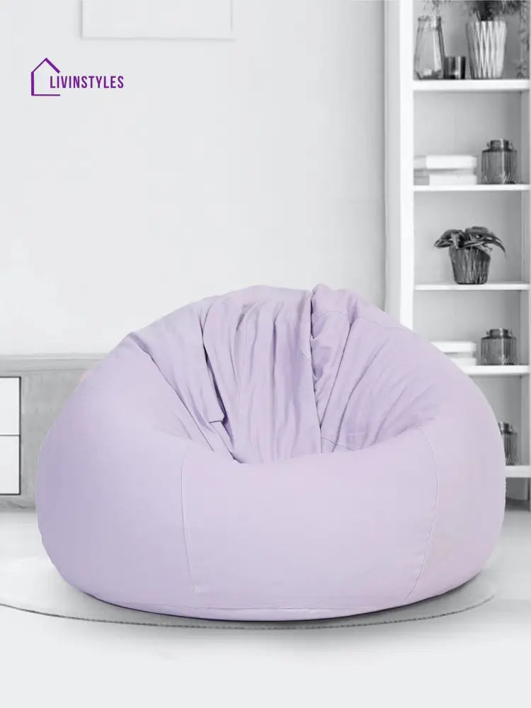 Purple Cotton Xxl Bean Bag Cover