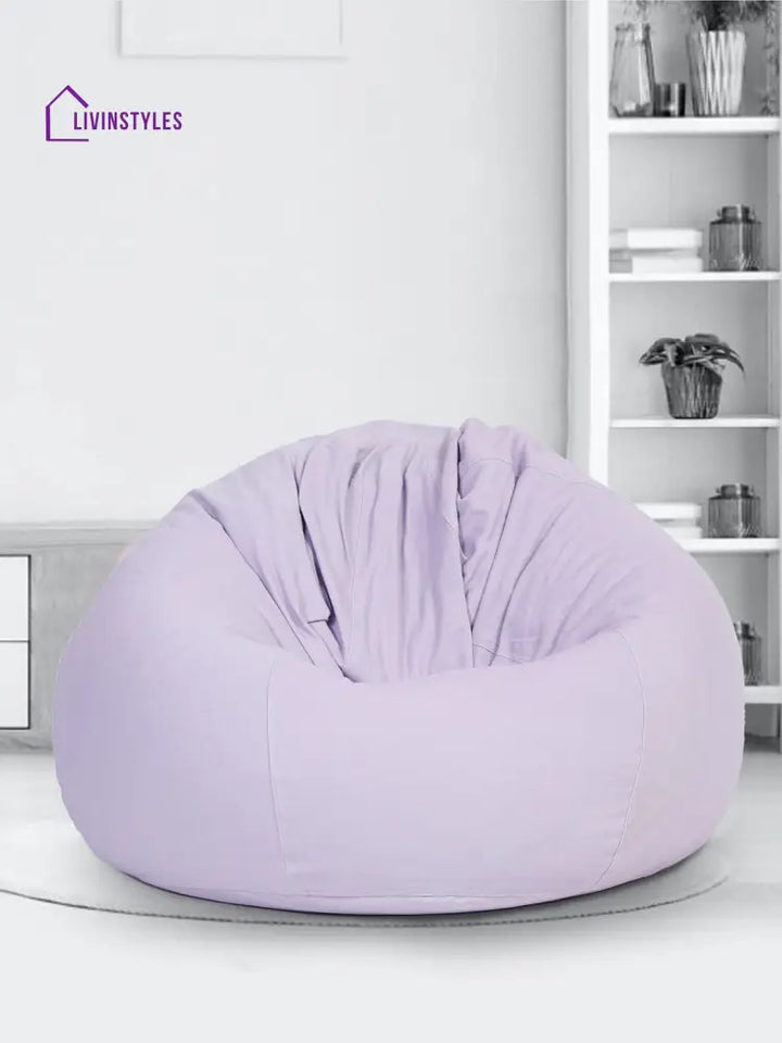 Purple Cotton Xxl Bean Bag Cover