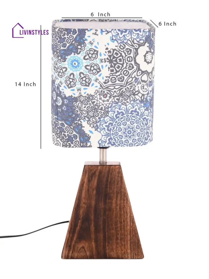 Pyramid Batik Print Lamp