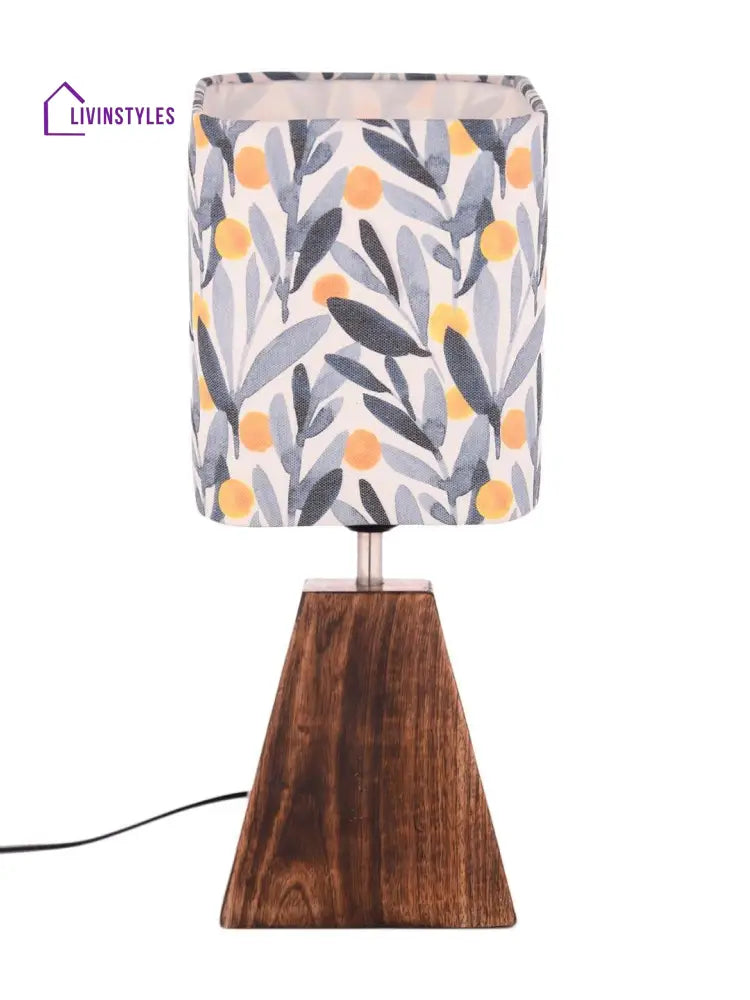 Pyramid Leafy Print Lamp