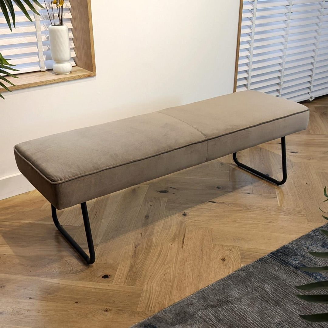 Darina 3 Seater Backless Dining Bench Mink 150cm