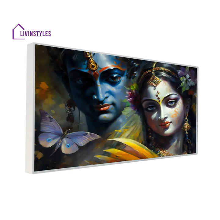 Radha Krishna Divine Love Art Wall Painting