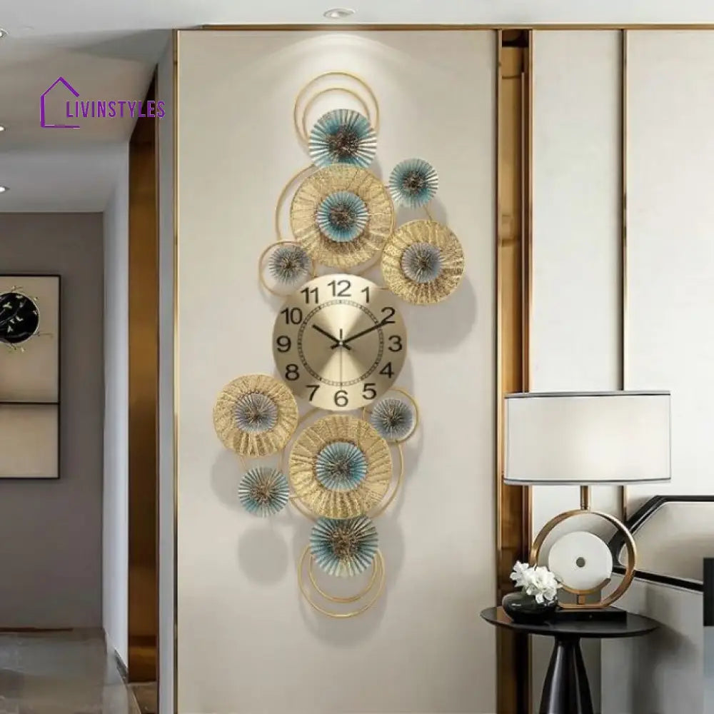 Radha Metal Wall Art Clock