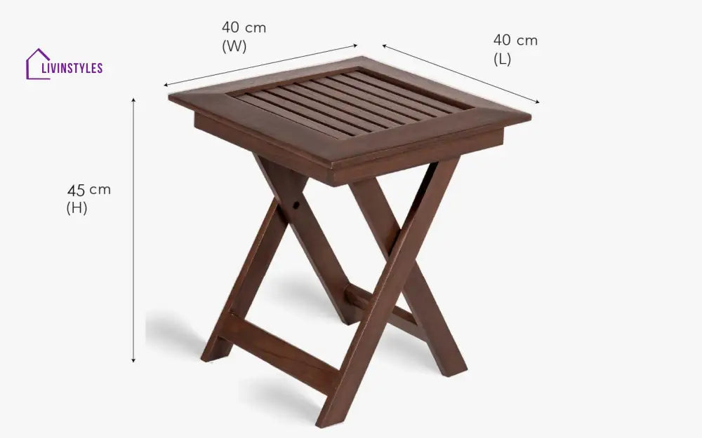 Radha Outdoor Folding Square Stool With 2 Chair