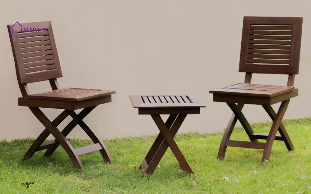 Radha Outdoor Folding Square Stool With 2 Chair