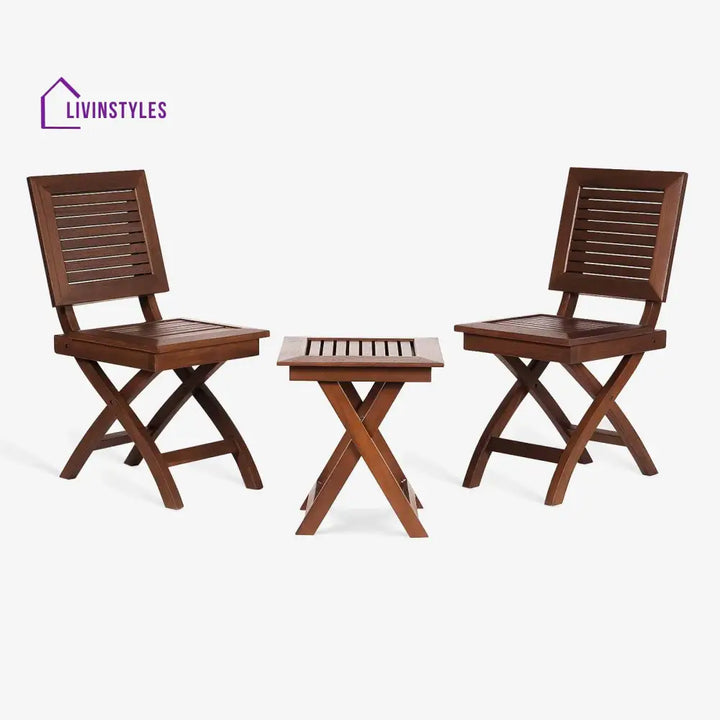 Radha Outdoor Folding Square Stool With 2 Chair