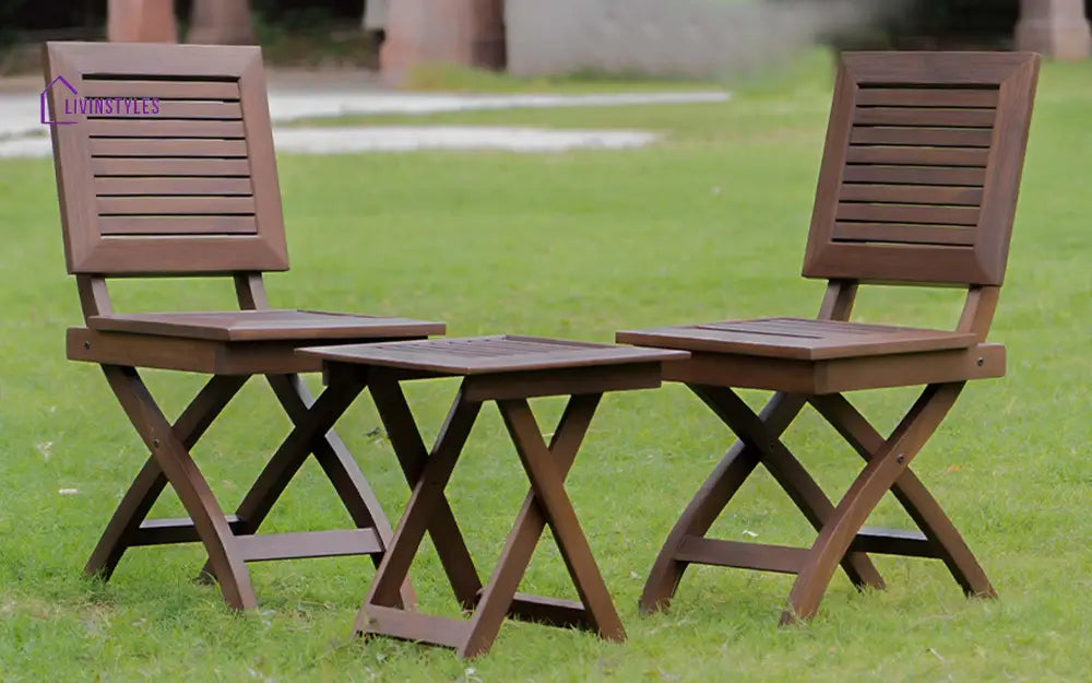 Radha Outdoor Folding Square Stool With 2 Chair