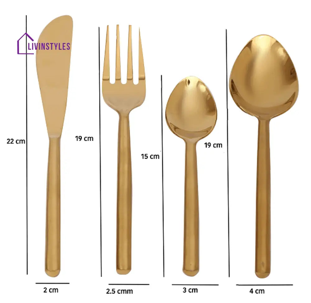 Radiant Reflections Gold Cutlery Set