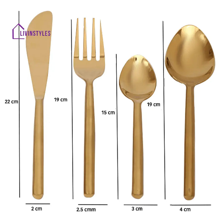 Radiant Reflections Gold Cutlery Set