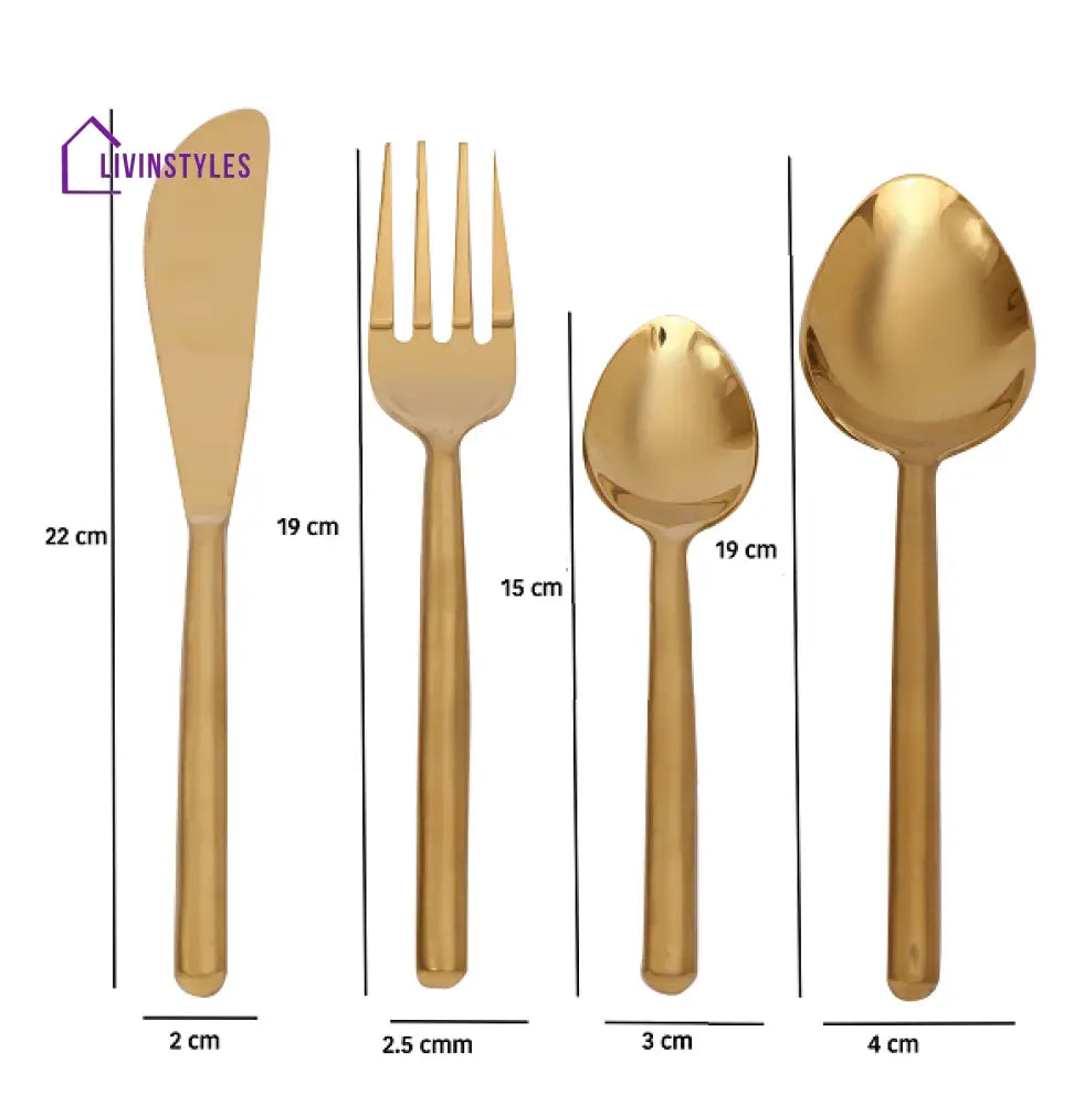 Radiant Reflections Gold Cutlery Set