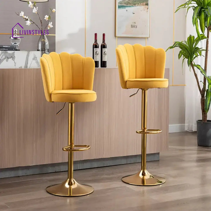 Rahul Yellow Color Avidan Bar Stool