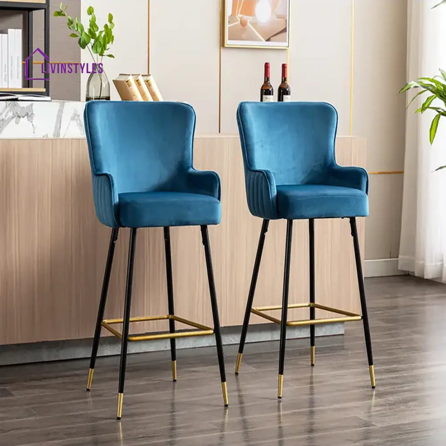 Rajesh Blue Color Nolen Bar Stool