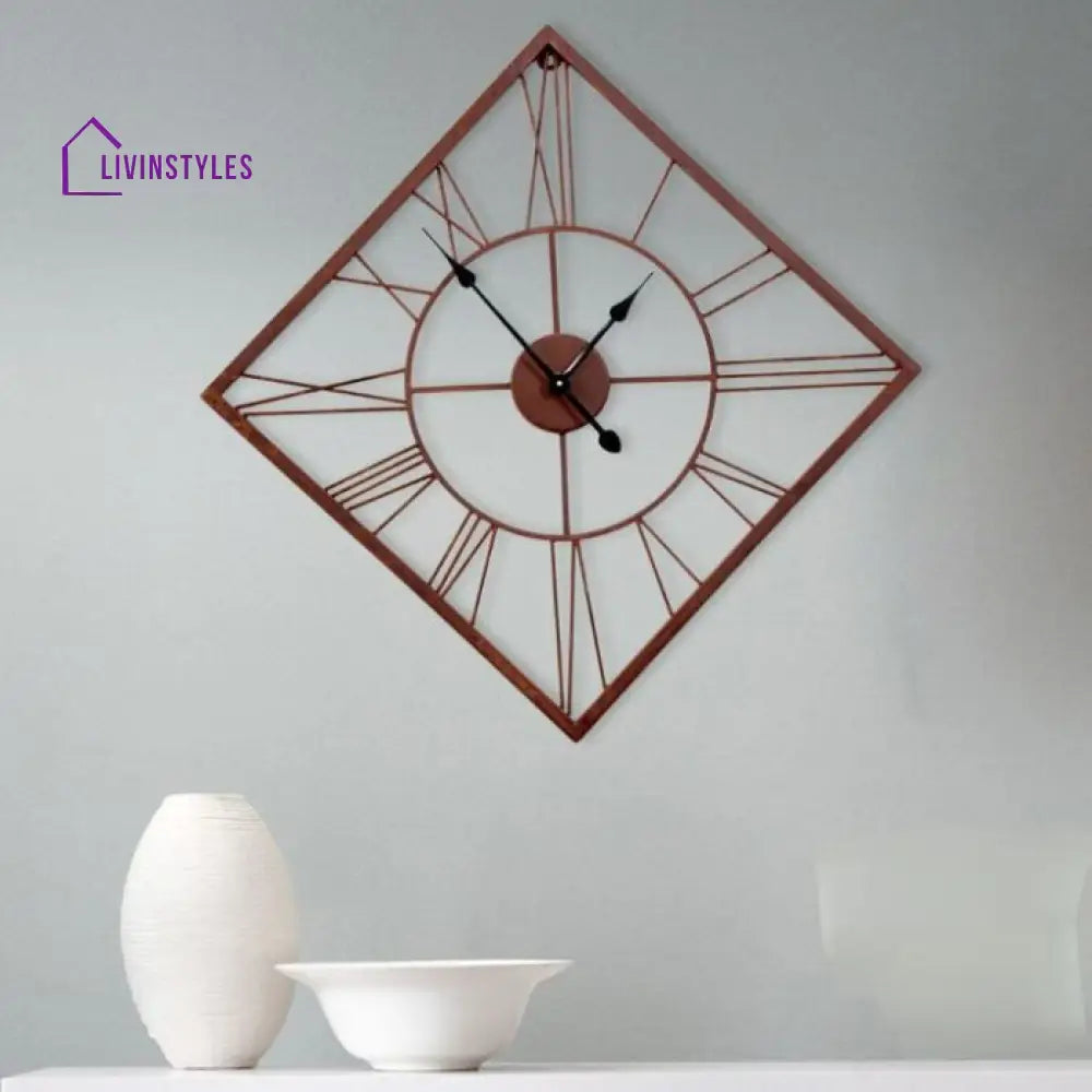 Ramia Rose Gold Metal Wall Clock