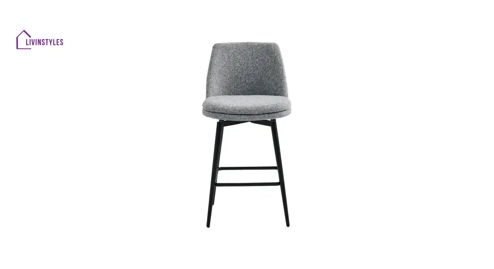 Ranveer Grey Color Mccain Bar Stool