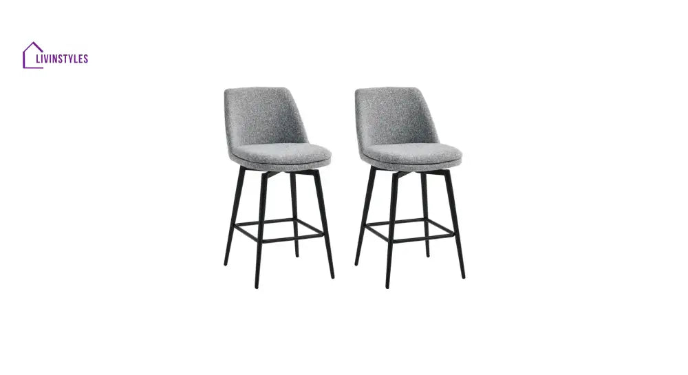 Ranveer Grey Color Mccain Bar Stool