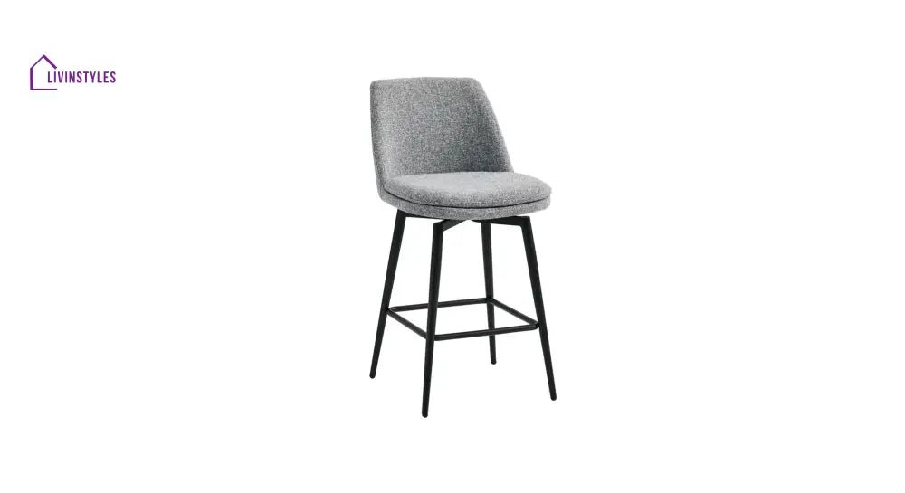 Ranveer Grey Color Mccain Bar Stool