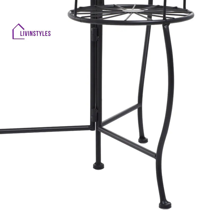 Rashi Metal Black Plant Stand For Balcony