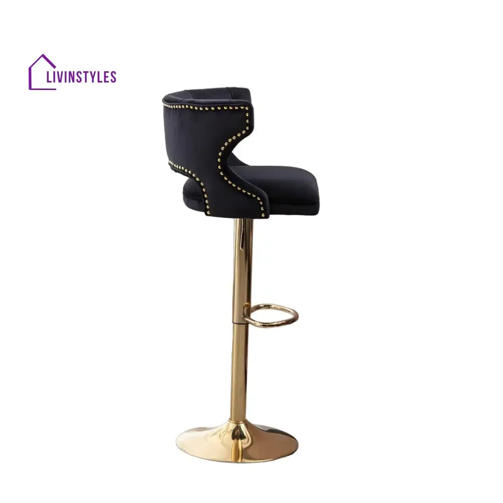 Ravi Black Verona Bar Stool