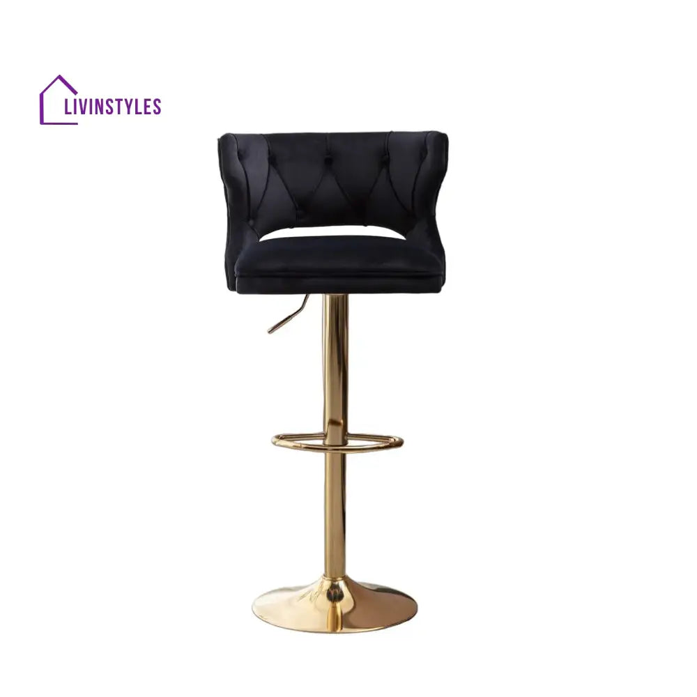 Ravi Black Verona Bar Stool