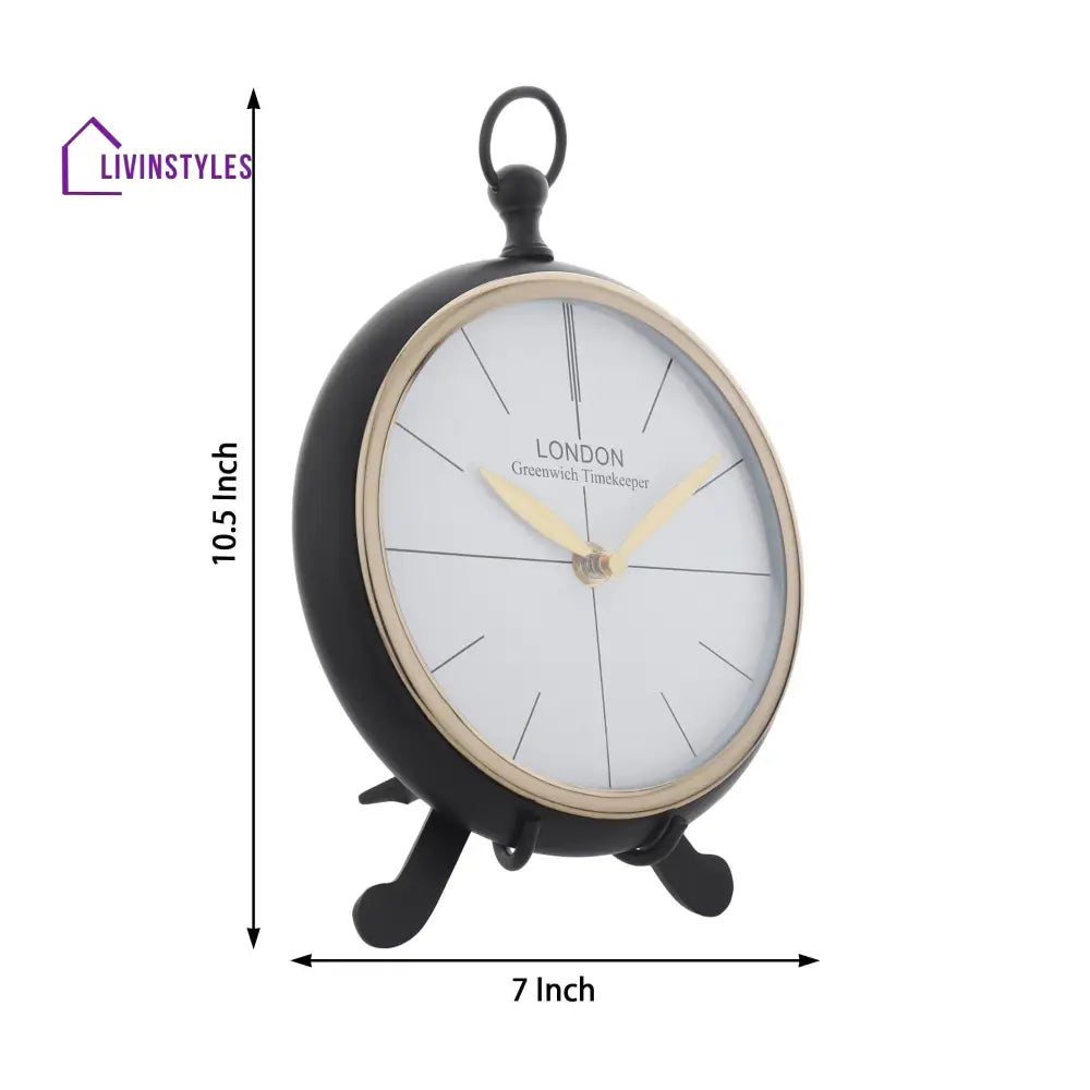 Regal Standpoint Table Clock Black