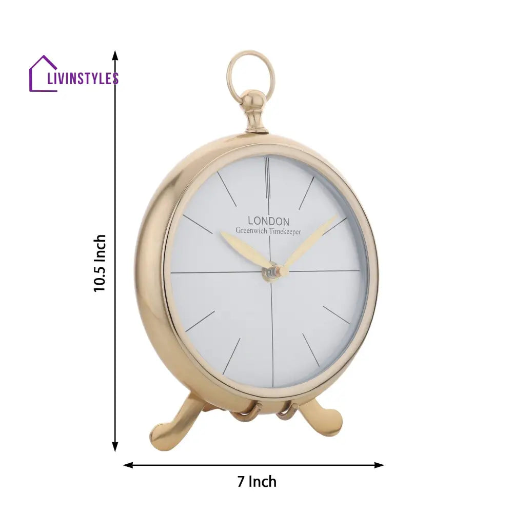 Regal Standpoint Table Clock Gold