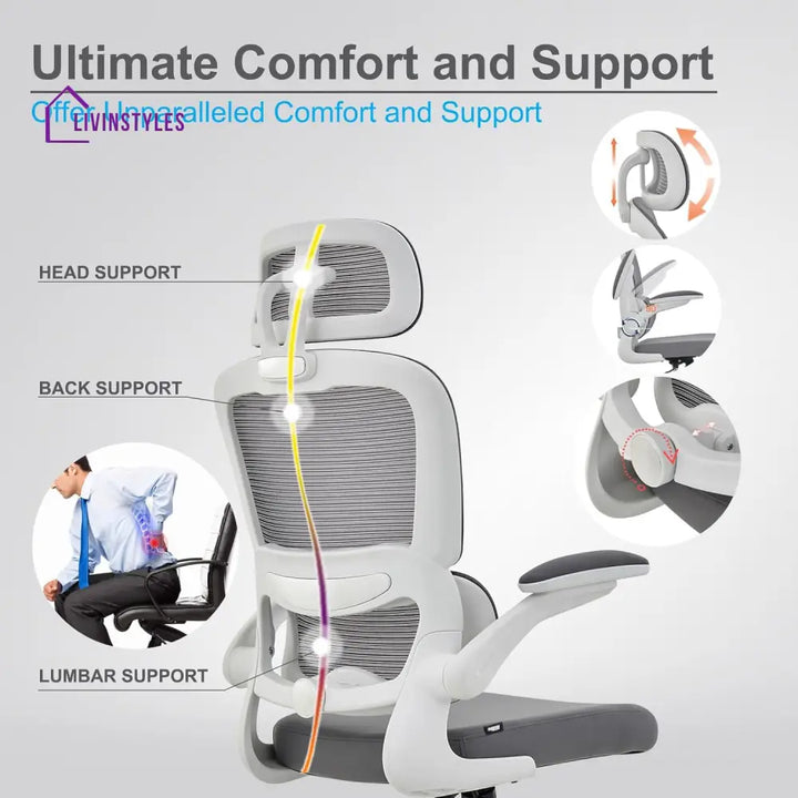 Renu Ergonomic Office Chair For Work From Home High Back Computer With Adjustable Seat