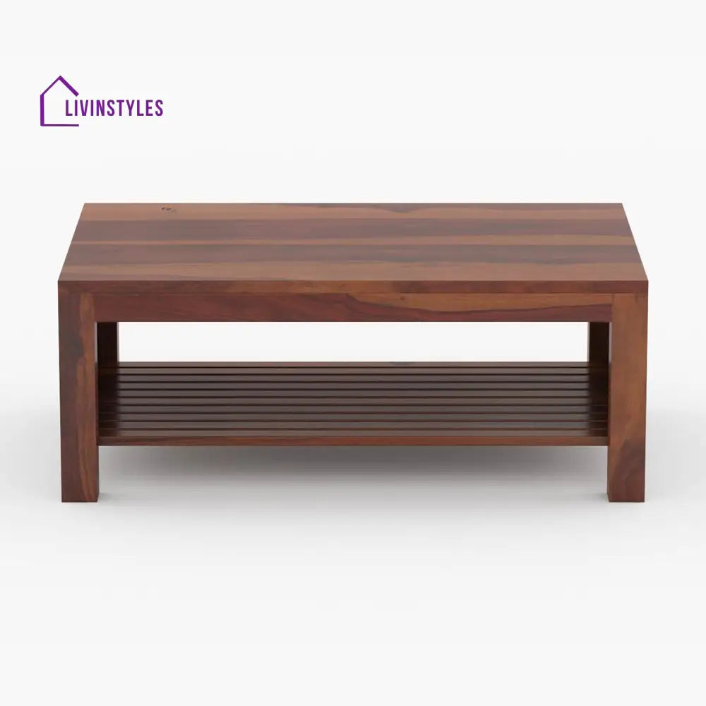 Reshma Solid Wood Rectangle Coffee Table For Living Room