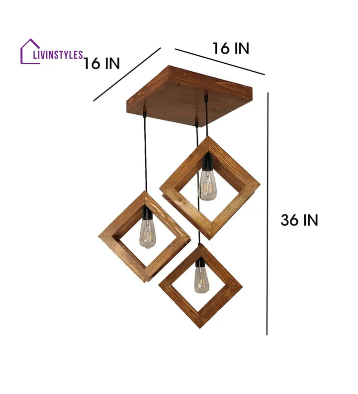 Rhombus Brown Cluster Hanging Lamp Lamps