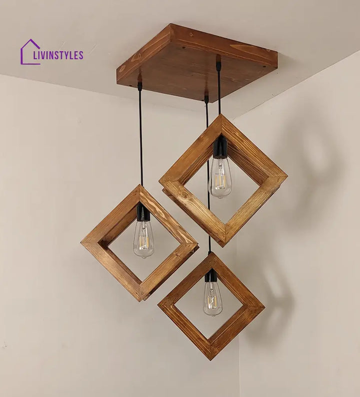 Rhombus Brown Cluster Hanging Lamp Lamps