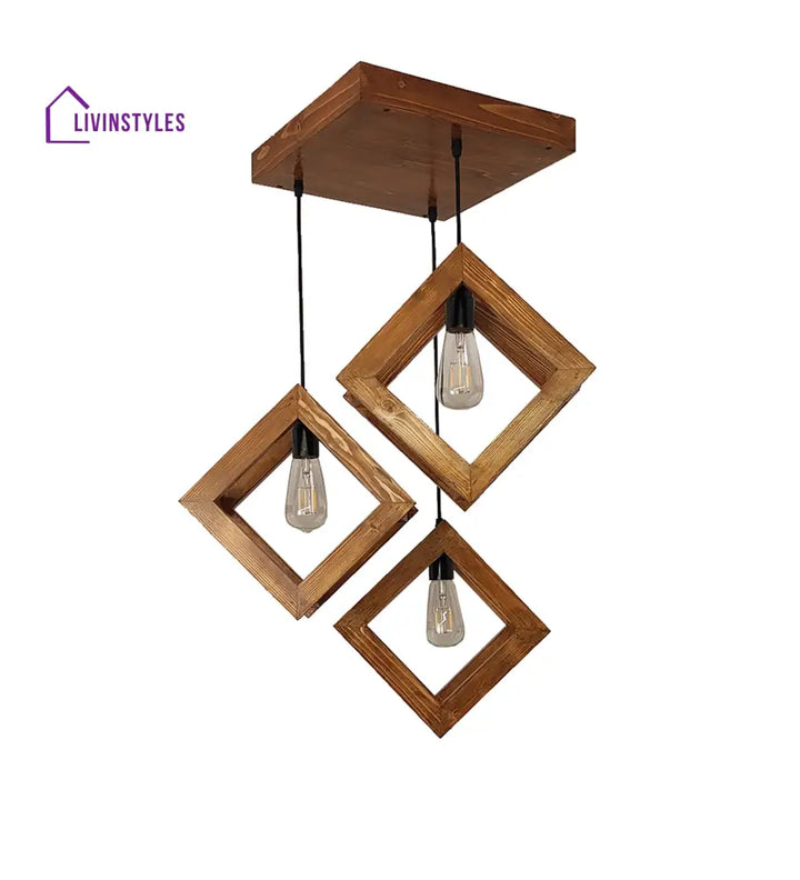 Rhombus Brown Cluster Hanging Lamp Lamps