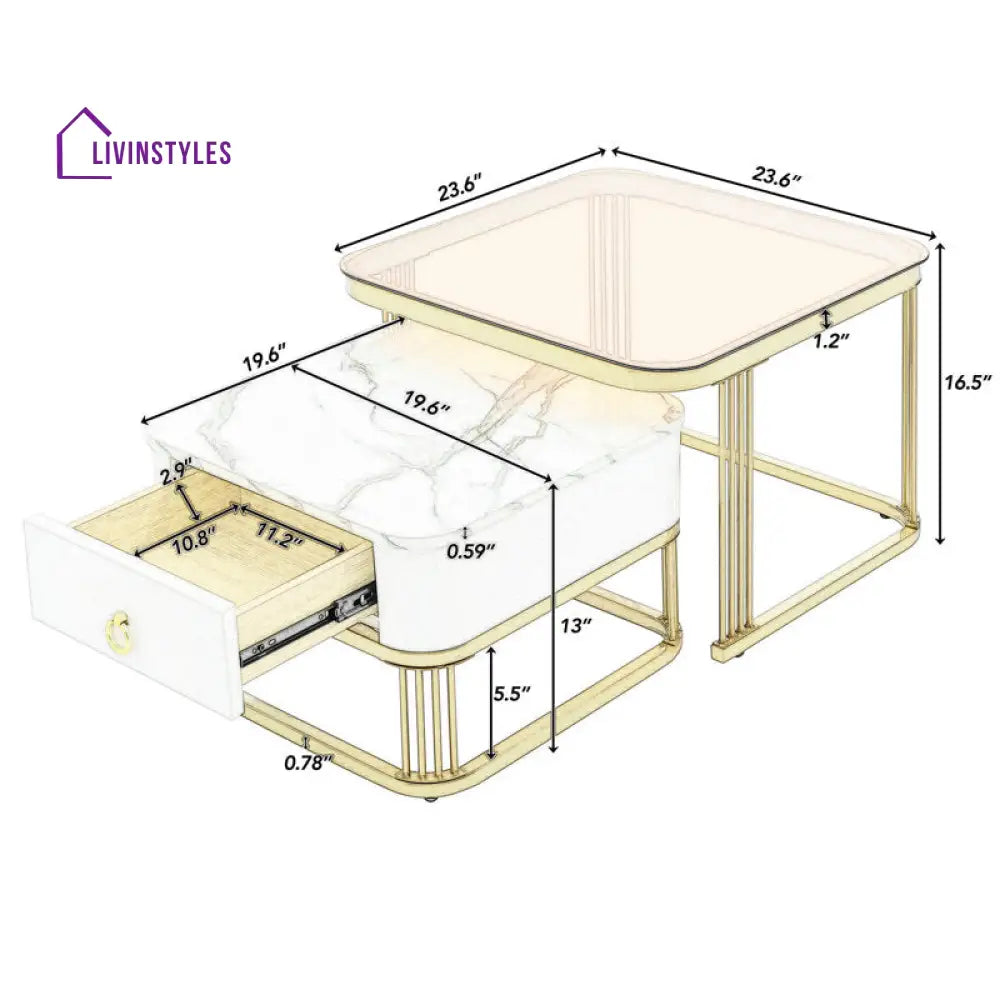 Riddhi Metal Coffee Table For Living Room