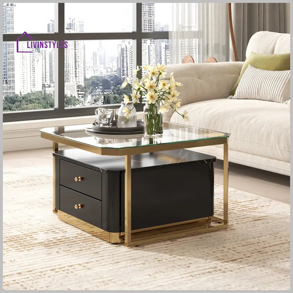 Riddhi Metal Coffee Table For Living Room - Black