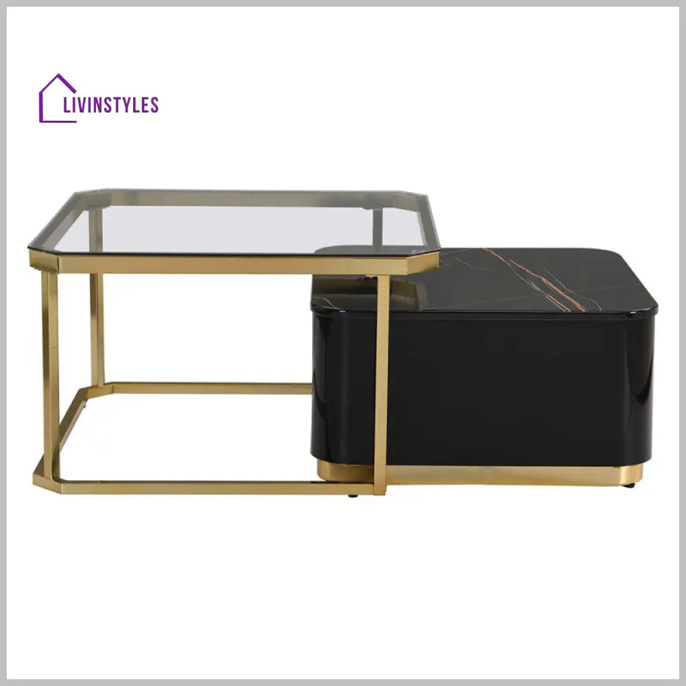 Riddhi Metal Coffee Table For Living Room - Black