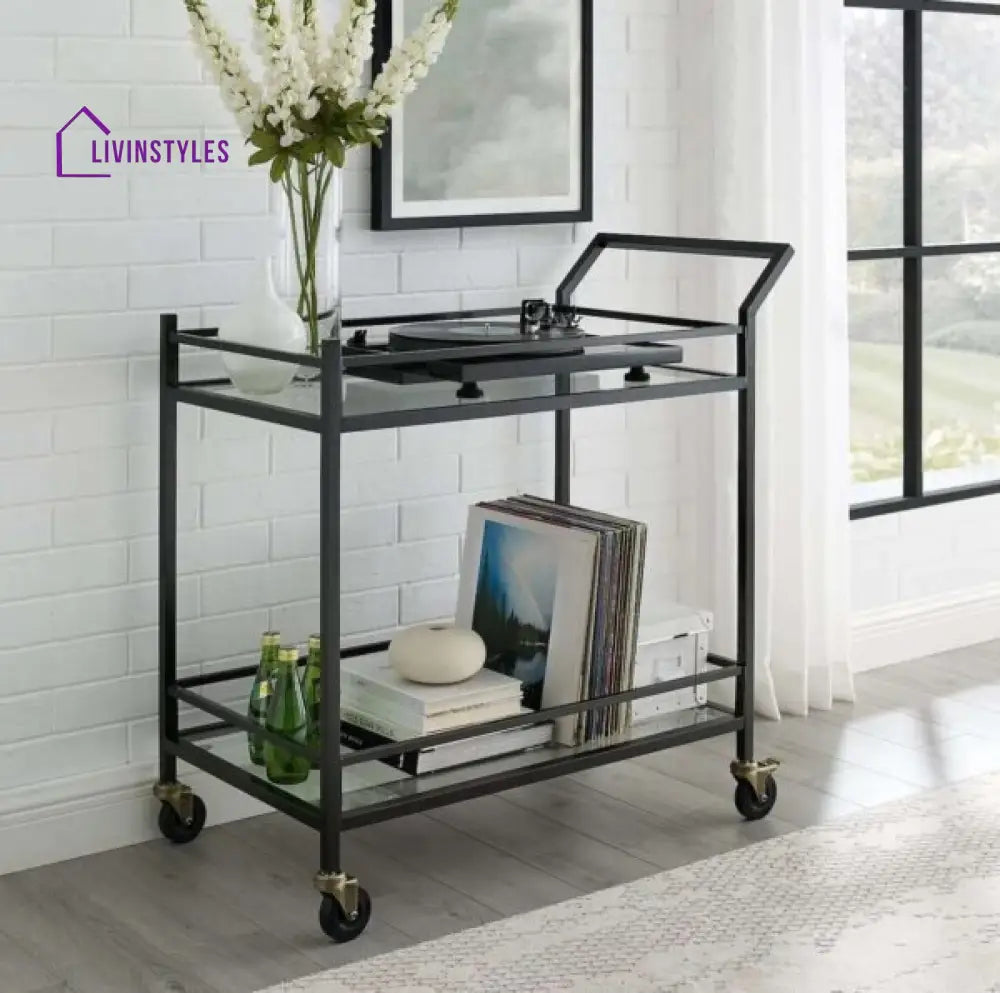 Ridhi Black Frame Serving Trolley