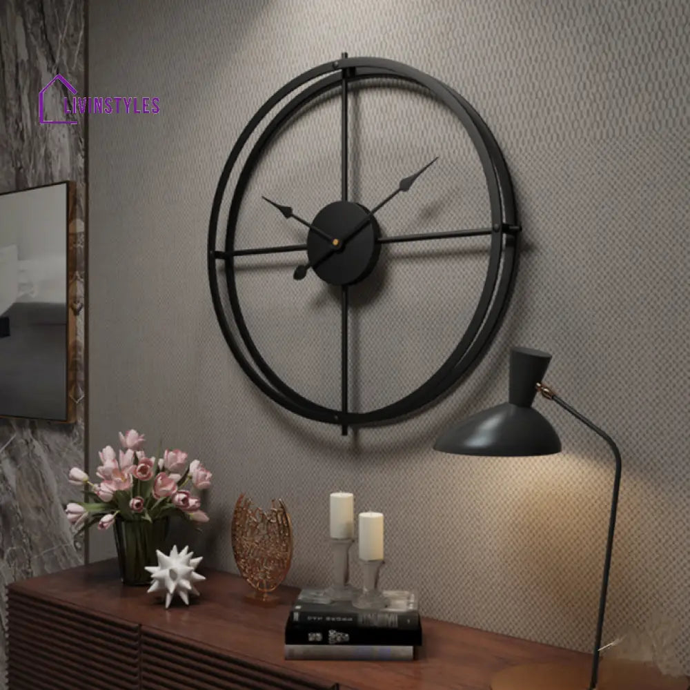 Rillie Gold And Black Metal Wall Clock