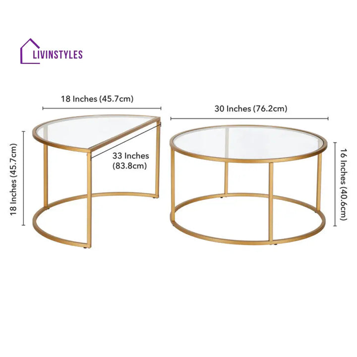 Ripple Metal Coffee Table For Living Room