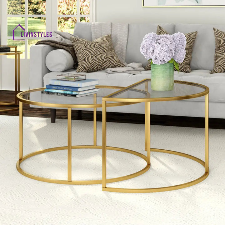 Ripple Metal Coffee Table For Living Room