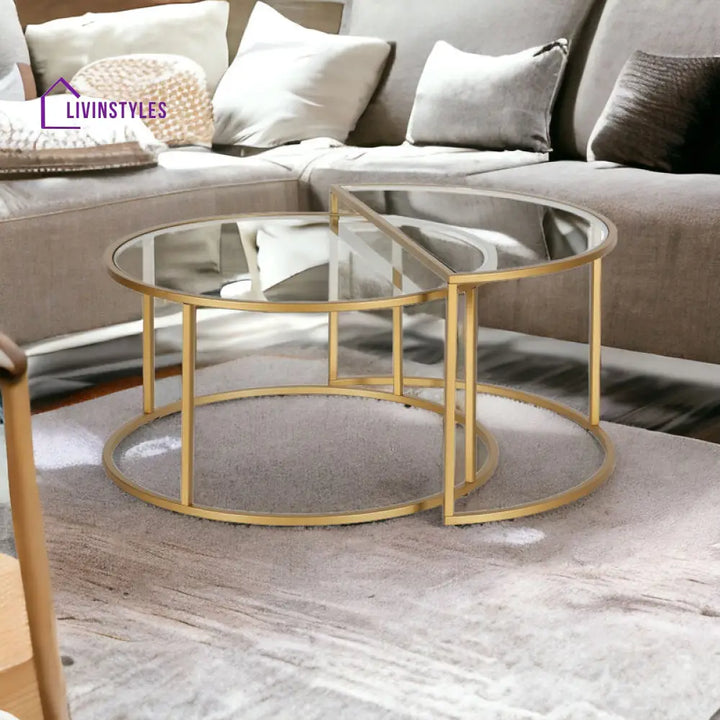 Ripple Metal Coffee Table For Living Room