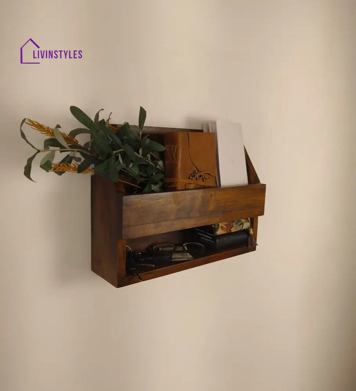 Riverdale Wooden Wall Shelf Organiser