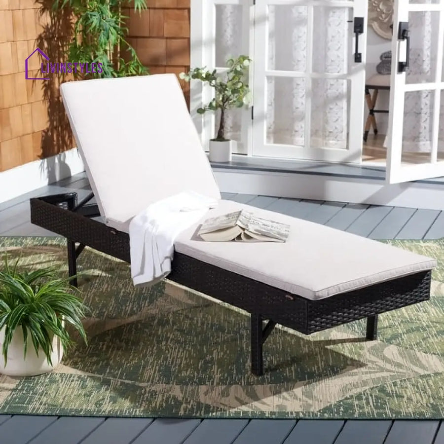 Rohit Outdoor Sun Lounger With Cushion