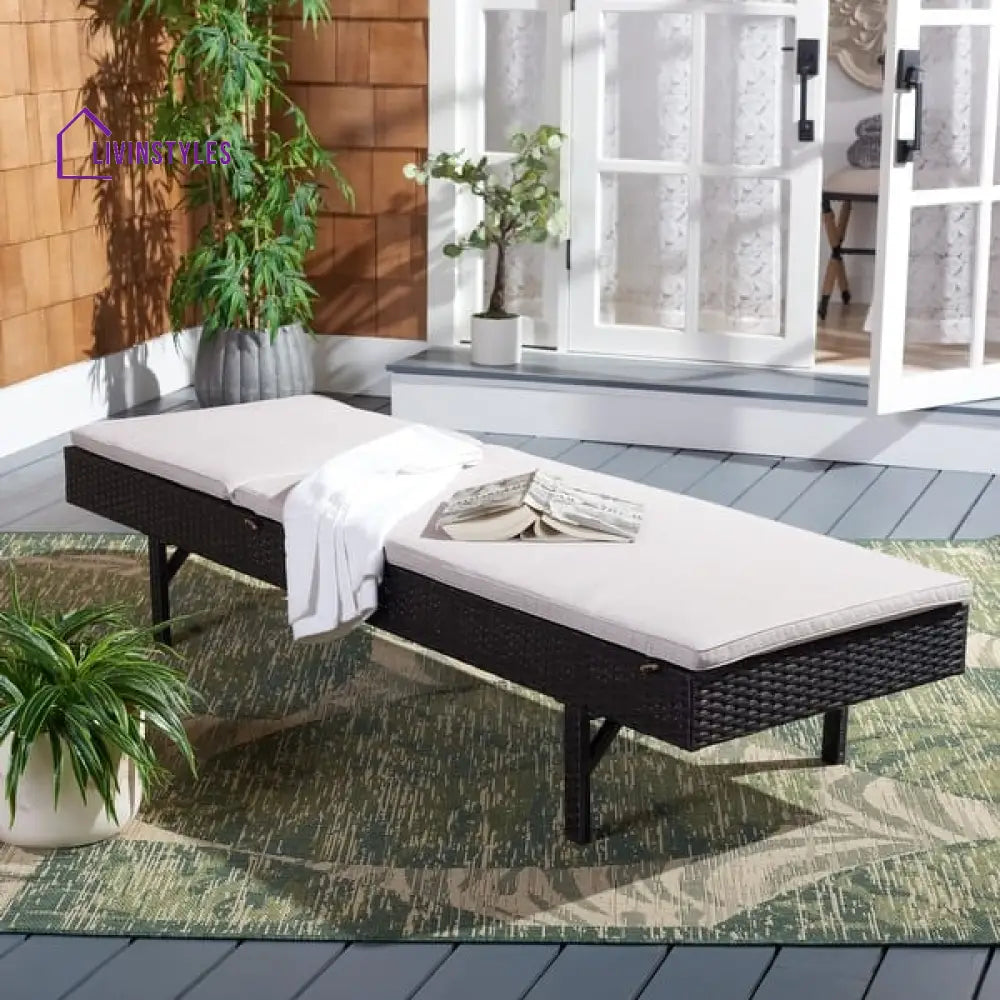 Rohit Outdoor Sun Lounger With Cushion