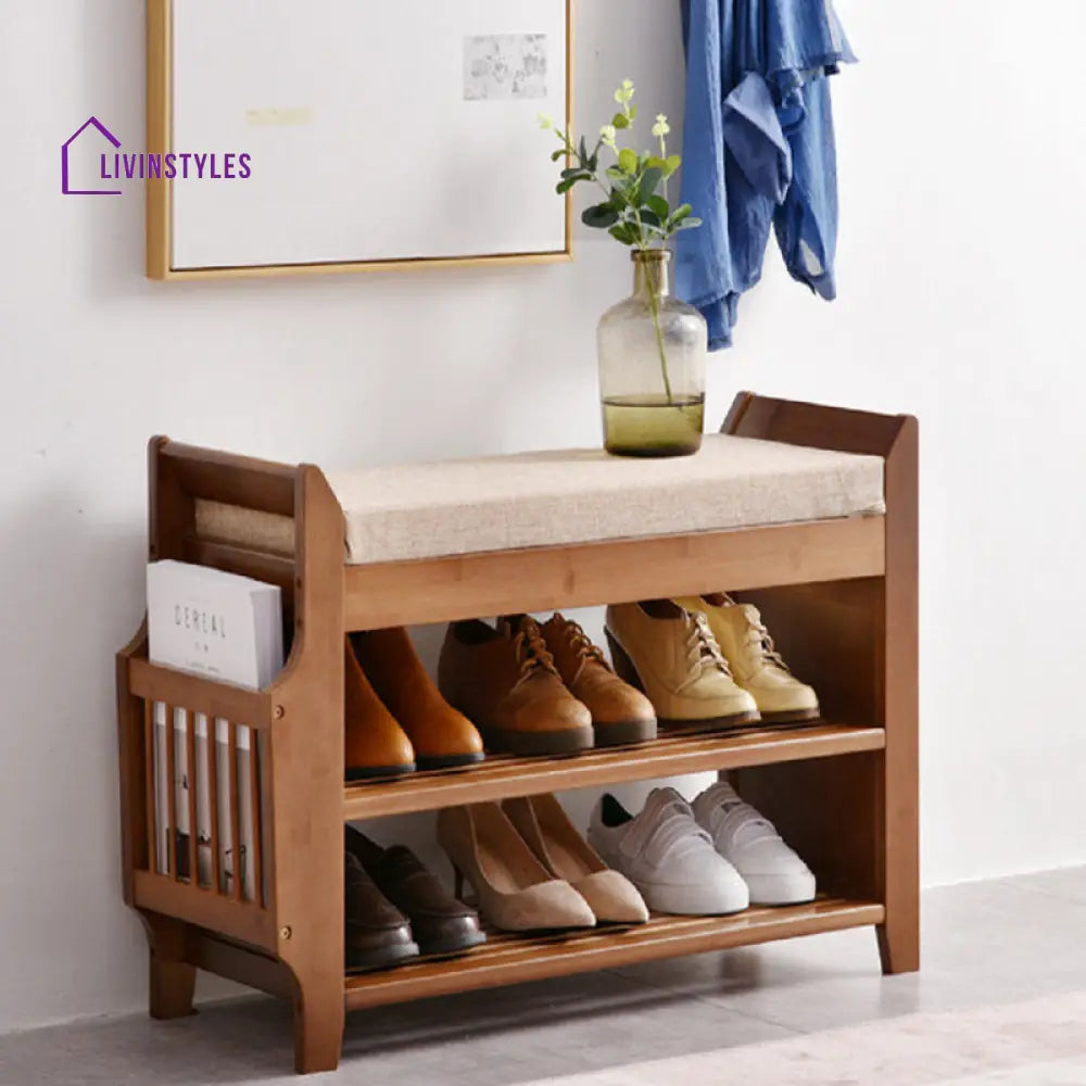 Roman Solid Wood Shoe Rack